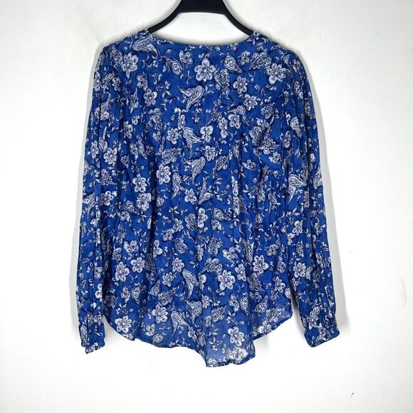 NEW Sundry Sz S Floral Button Down Blouse Perrin Paisley Long Sleeve Top - Picture 9 of 11